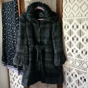 Zara Woman wool tweed coat Sm